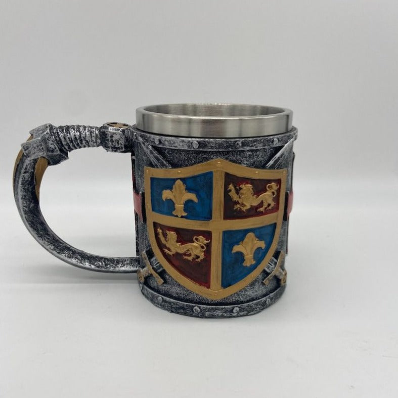 Stainless Steel Beer Mug Ebros Gift Medieval Templar Knight