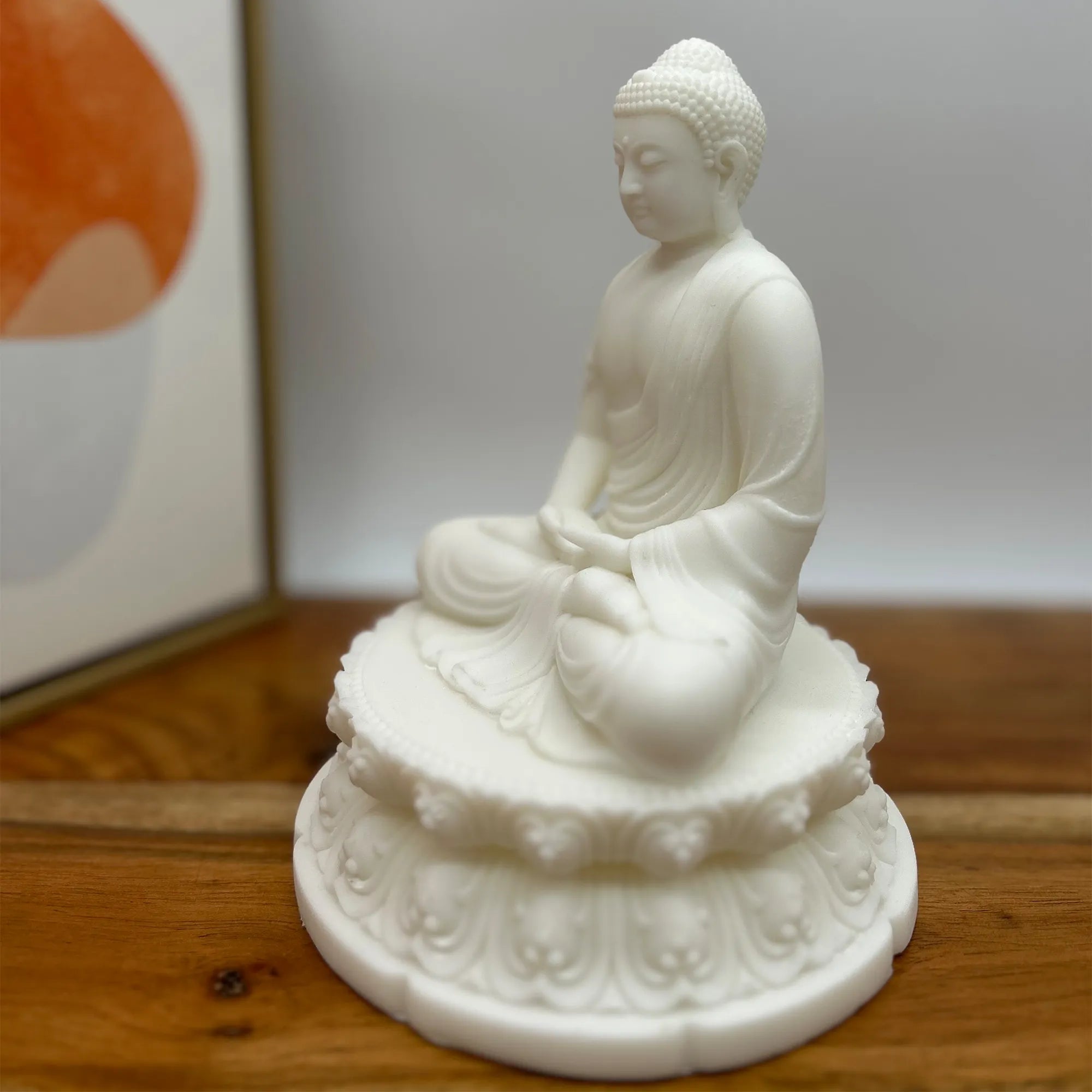 White Buddha Statue - 8 Inch