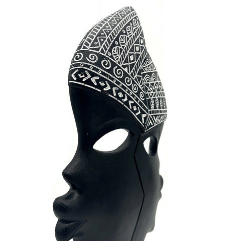 African Mask Statue Black Figurine