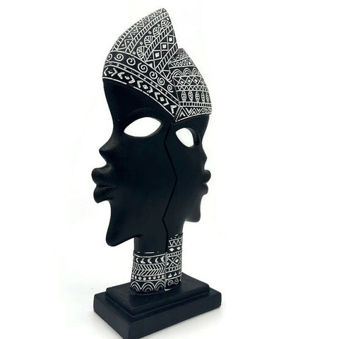 African Mask Statue Black Figurine