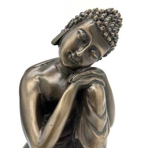 Sitting Sleeping Buddha Bronze Finish Statue