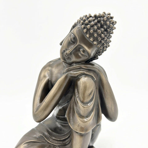 Sitting Sleeping Buddha Bronze Finish Statue