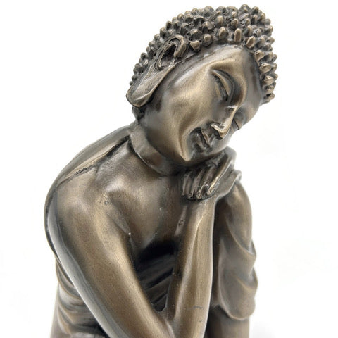 Sitting Sleeping Buddha Bronze Finish Statue