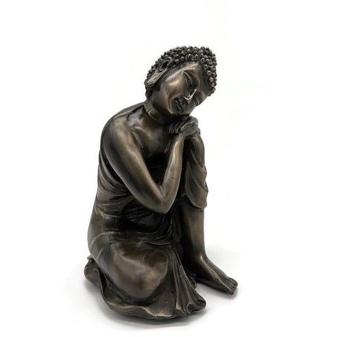 Sitting Sleeping Buddha Bronze Finish Statue