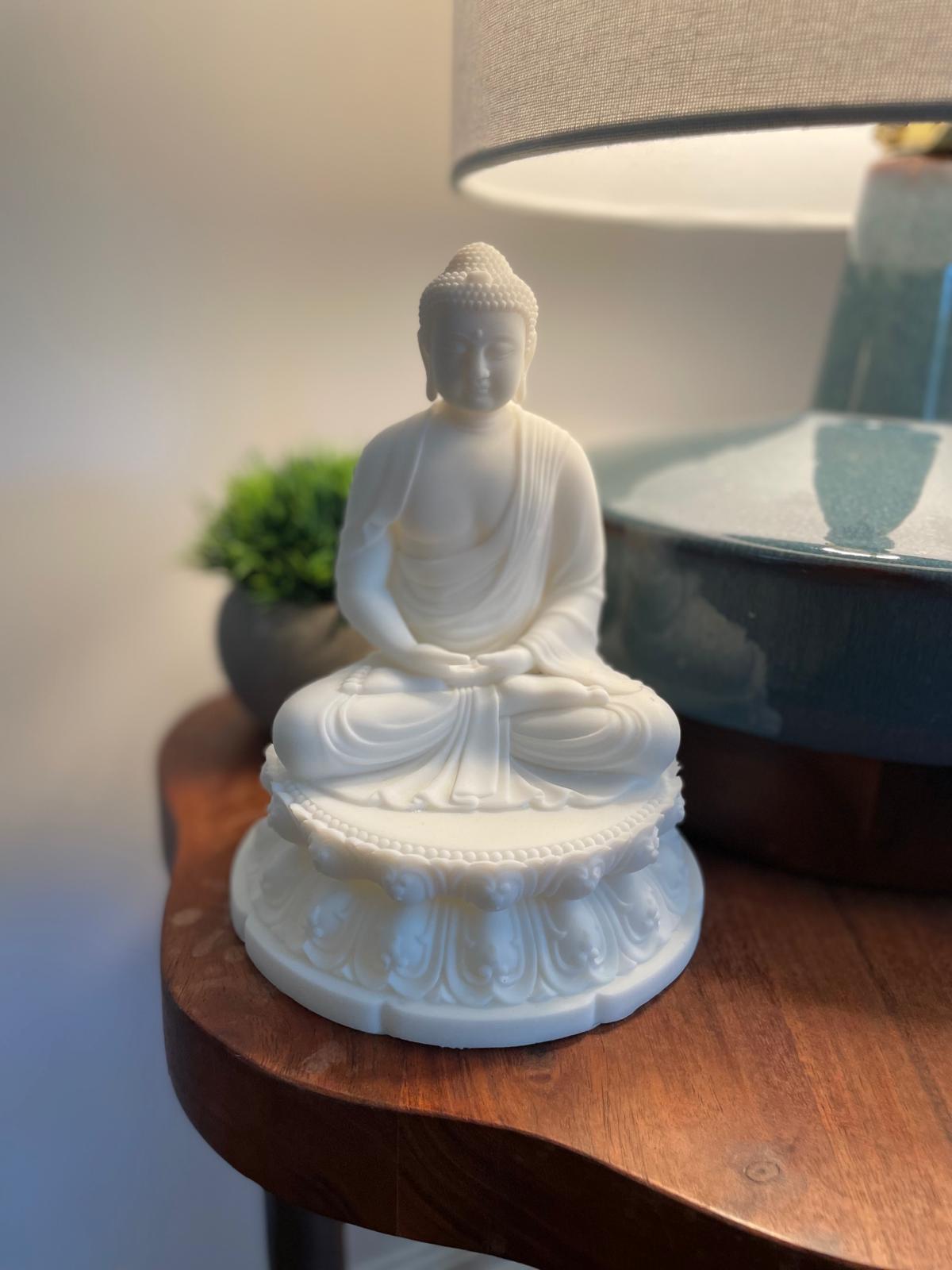 White Buddha Statue - 8 Inch