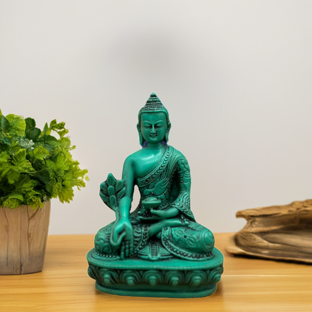 Green Buddha Statue - 6 Inch