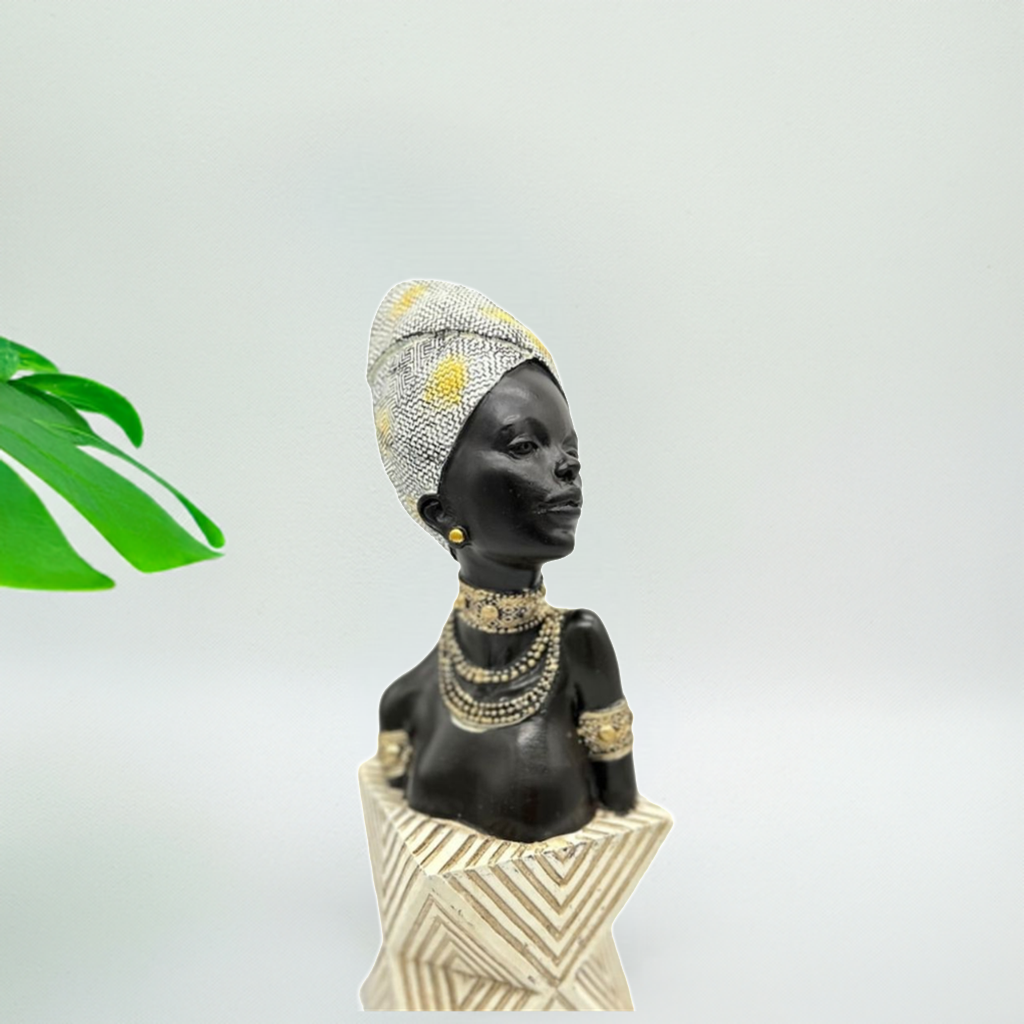 13" / 15" African Lady Bust Sculpture