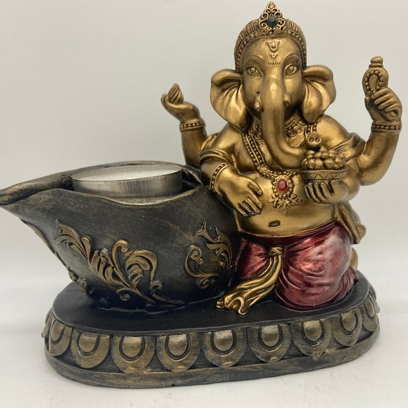 Lord God Ganesha Chaturthi Avatar Small Plastic Votive Holder Gift