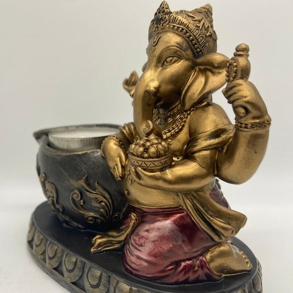 Lord God Ganesha Chaturthi Avatar Small Plastic Votive Holder Gift