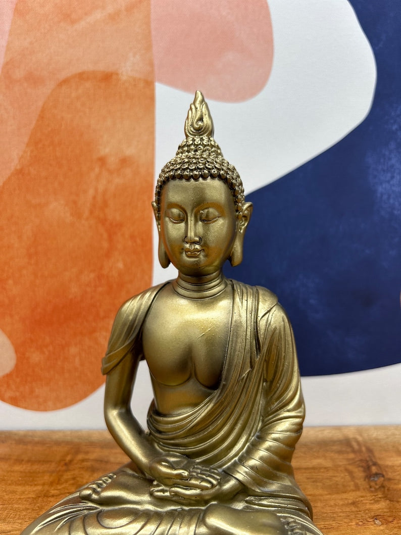 6" Buddha Statue Golden 6" Statue | Gift Box Go