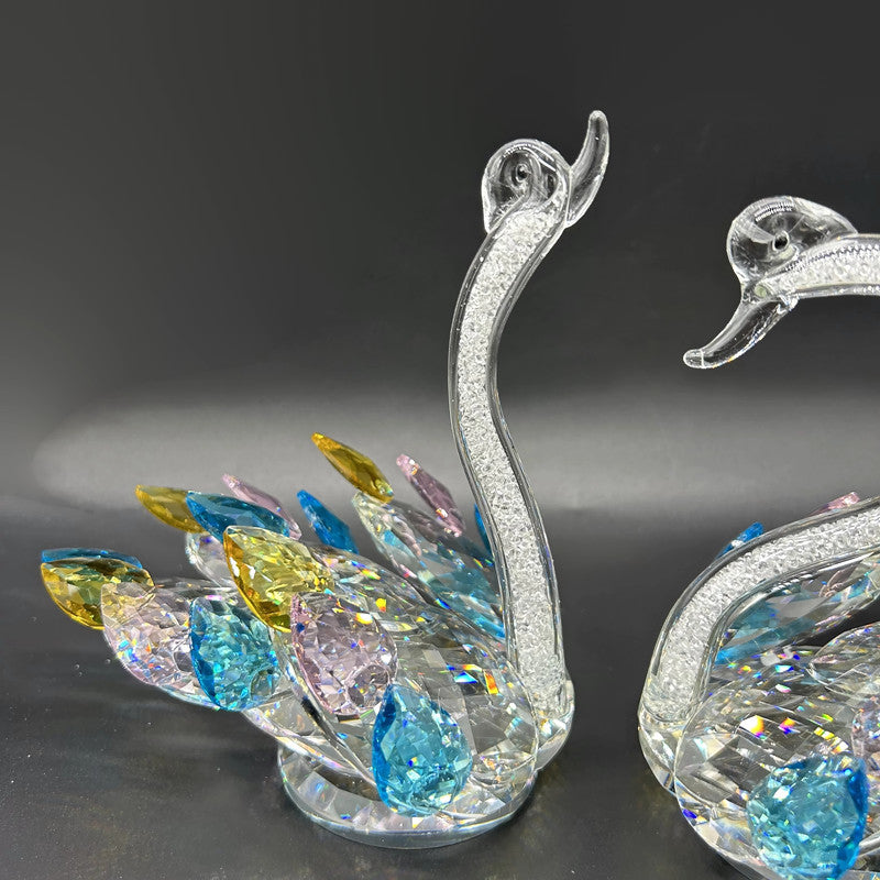 Set of 2 Swans colorful