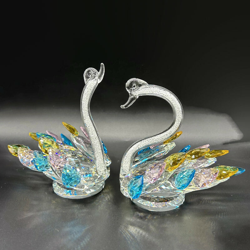 Set of 2 Swans colorful