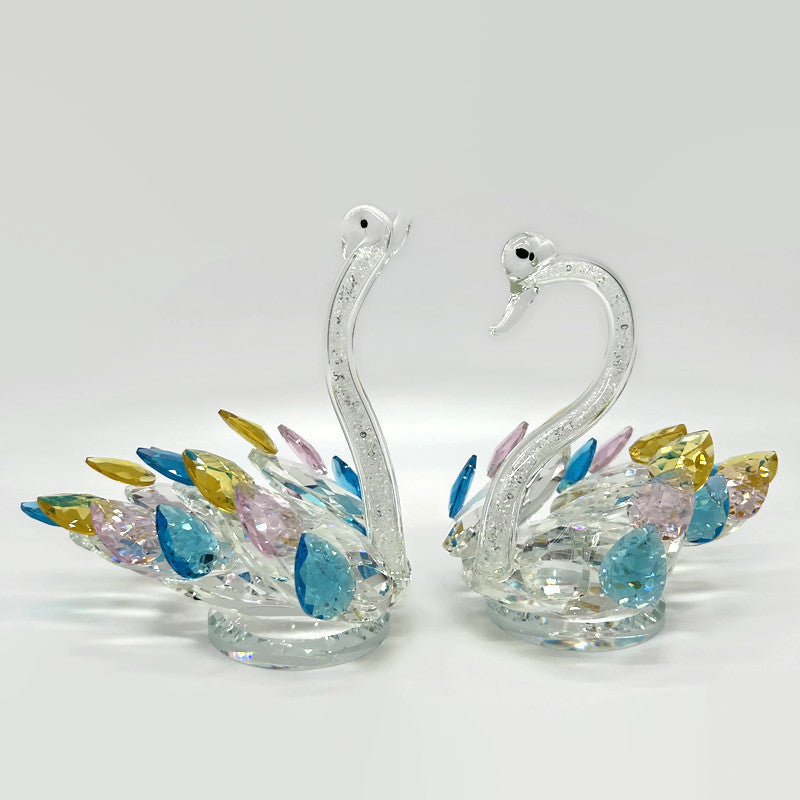 Set of 2 Swans colorful