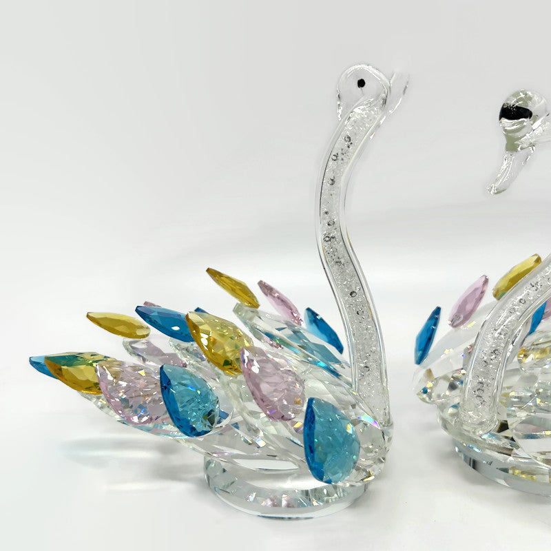 Set of 2 Swans colorful