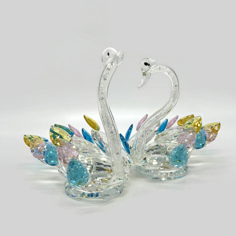 Set of 2 Swans colorful