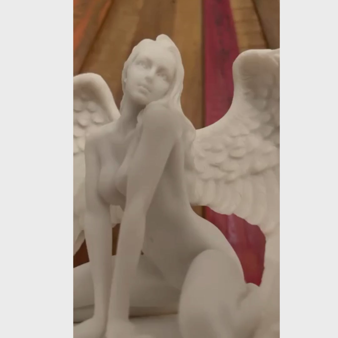 Angel Naked Female with Wings Statue