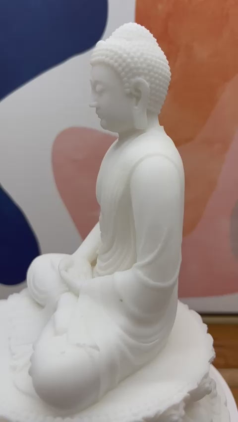 White Buddha Statue - 8 Inch